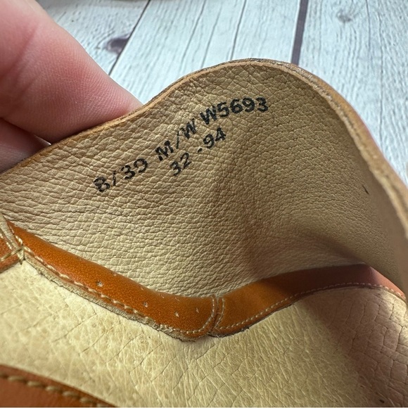 born drilles wedge sandal brown flower detail coquette girl boho western sz 8 - Picture 7 of 8